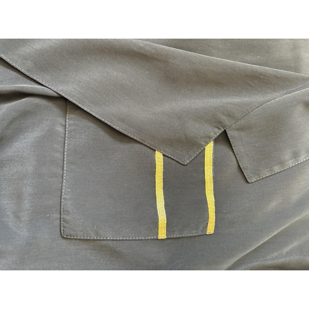 Vintage 80's Caron Chicago Black And Gold Military Jumpsuit Sz S - Picture 6 of 8